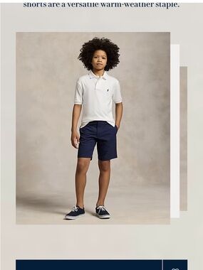 Polo Ralph Lauren Classic Chino Navy Shorts